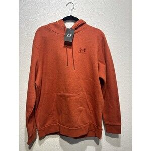 Under Armour Armor Orange New NWT Men's UA Icon Fleece Hoodie Loose Size XL